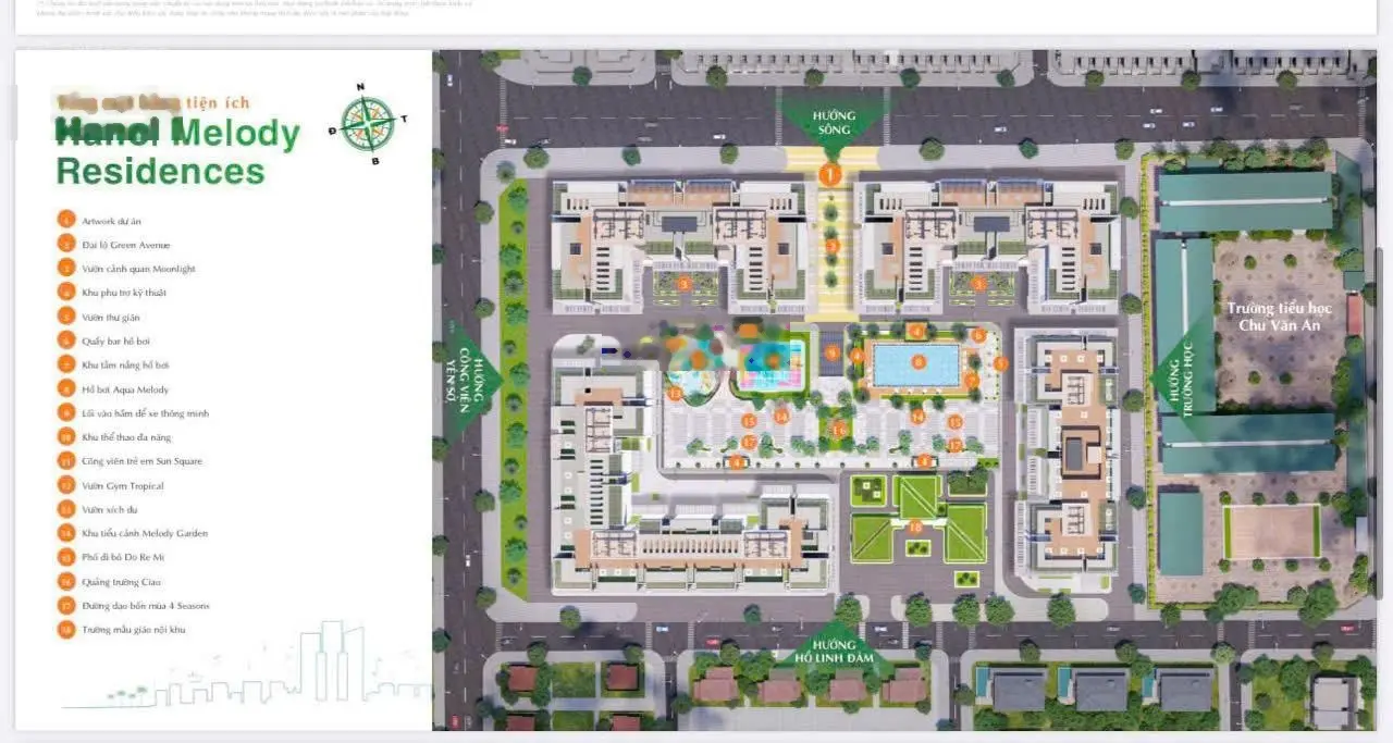 Cần bán gấp căn 2PN suất ngoại giao hướng đẹp view Công Viên Yên Sở dự án HN Melody Linh Đàm