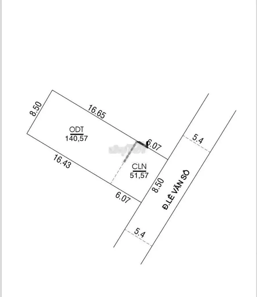 Mặt tiền Lê Văn Sô lộ 40m vào chỉ 300m