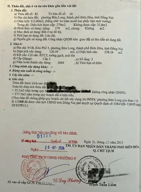Bán nhà cấp 2 giá 11,8 tỷ tại phường Bửu Long, TP Biên Hòa, tỉnh Đồng Nai
