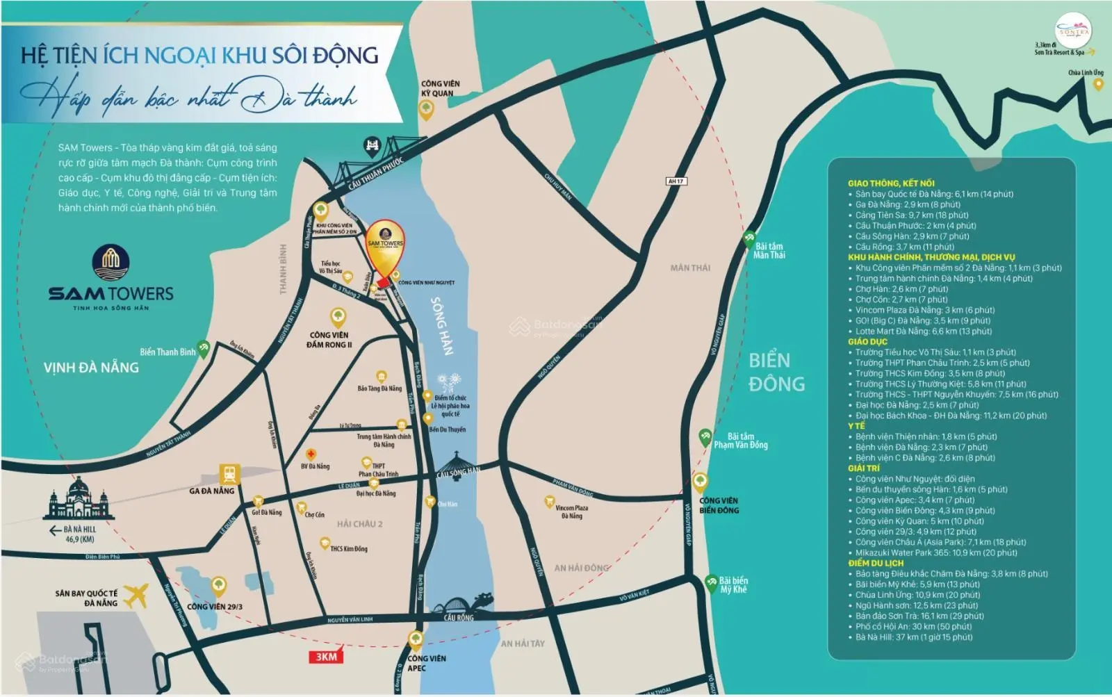 Căn hộ SAM Towers Đà Nẵng 2 phòng ngủ góc mặt sông giá 4.7 tỷ (100%)