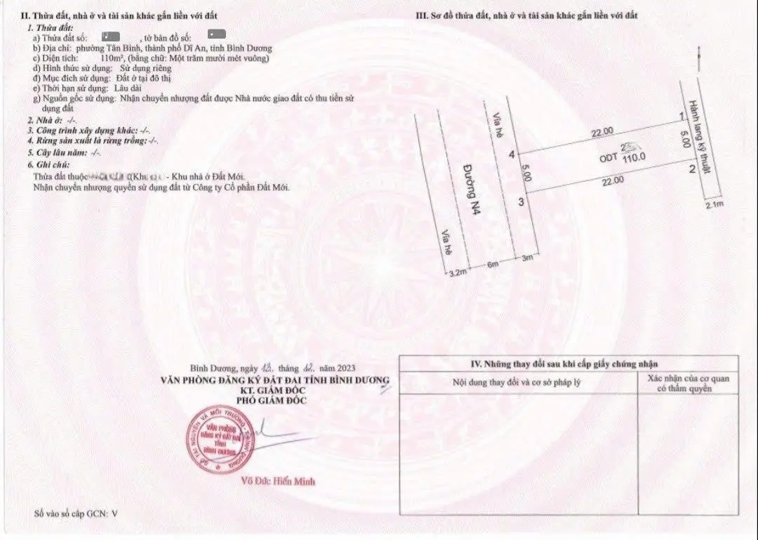 Cần bán lô đất gần ngã 4 Chiêu Liêu - Dĩ An