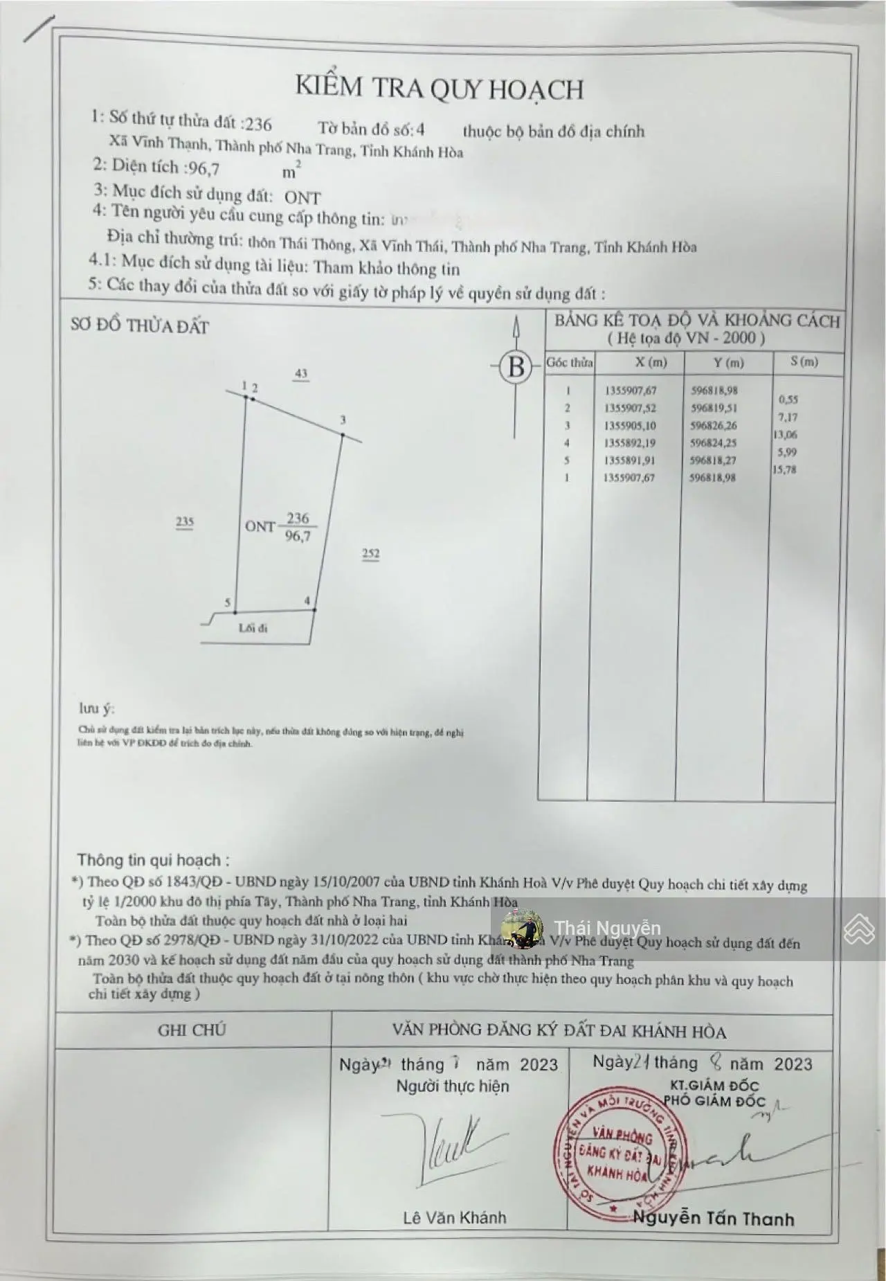 Bán lô đất 96,7m2 full thổ cư xã Vĩnh Thạnh giá rẻ nhất thị trường chỉ 1tỷ050