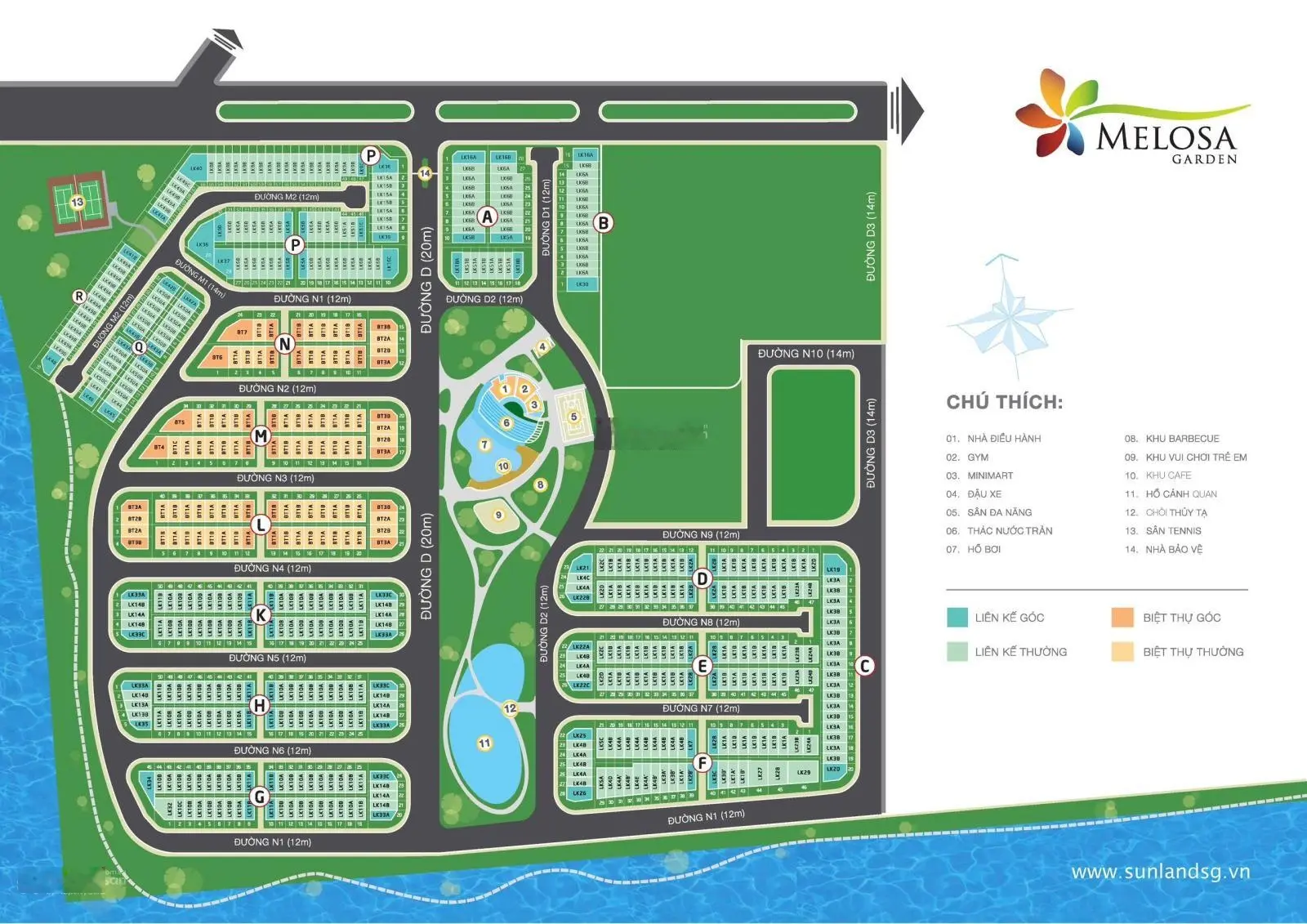 Chủ cần cho con du học nên bán biệt thự góc view đẹp dự án Melosa Garden Khang Điền giá 23 tỷ TL
