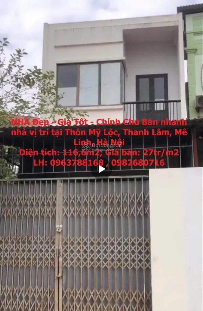 NHÀ Đẹp - Giá Tốt - Chính Chủ Bán nhanh nhà vị trí tại Thôn Mỹ Lộc, Thanh Lâm, Mê Linh, Hà Nội