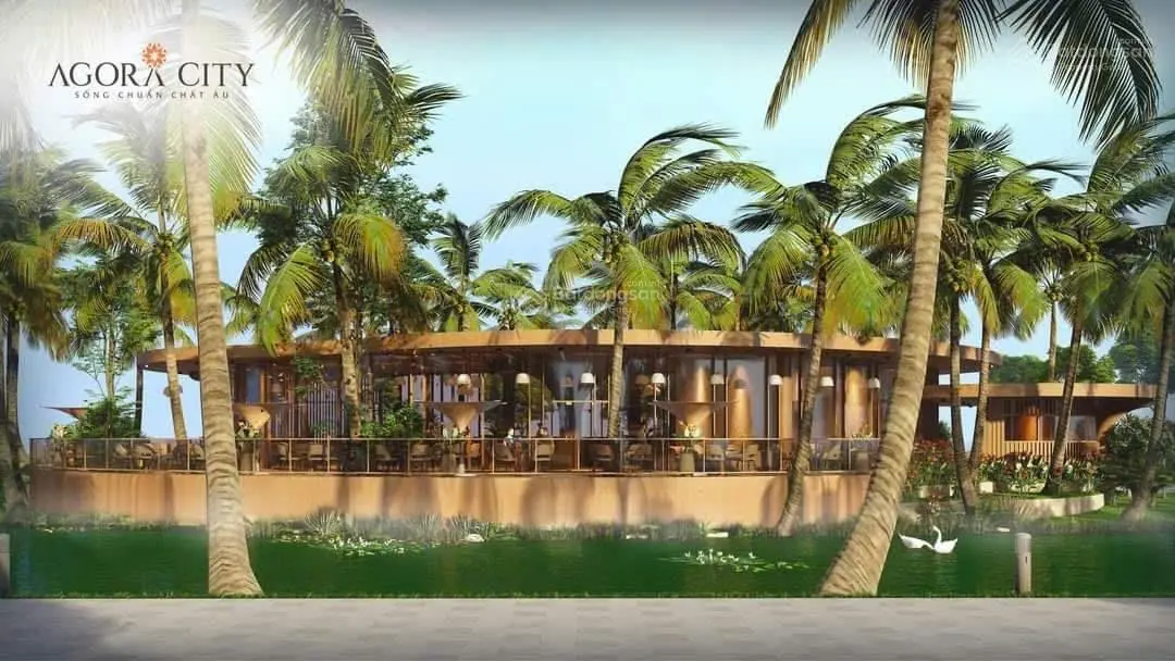 Agora City. Là khu dân cư kiểu mẫu. Nằm liền kề trung tâm hành chính huyện Thủ Thừa, Long An