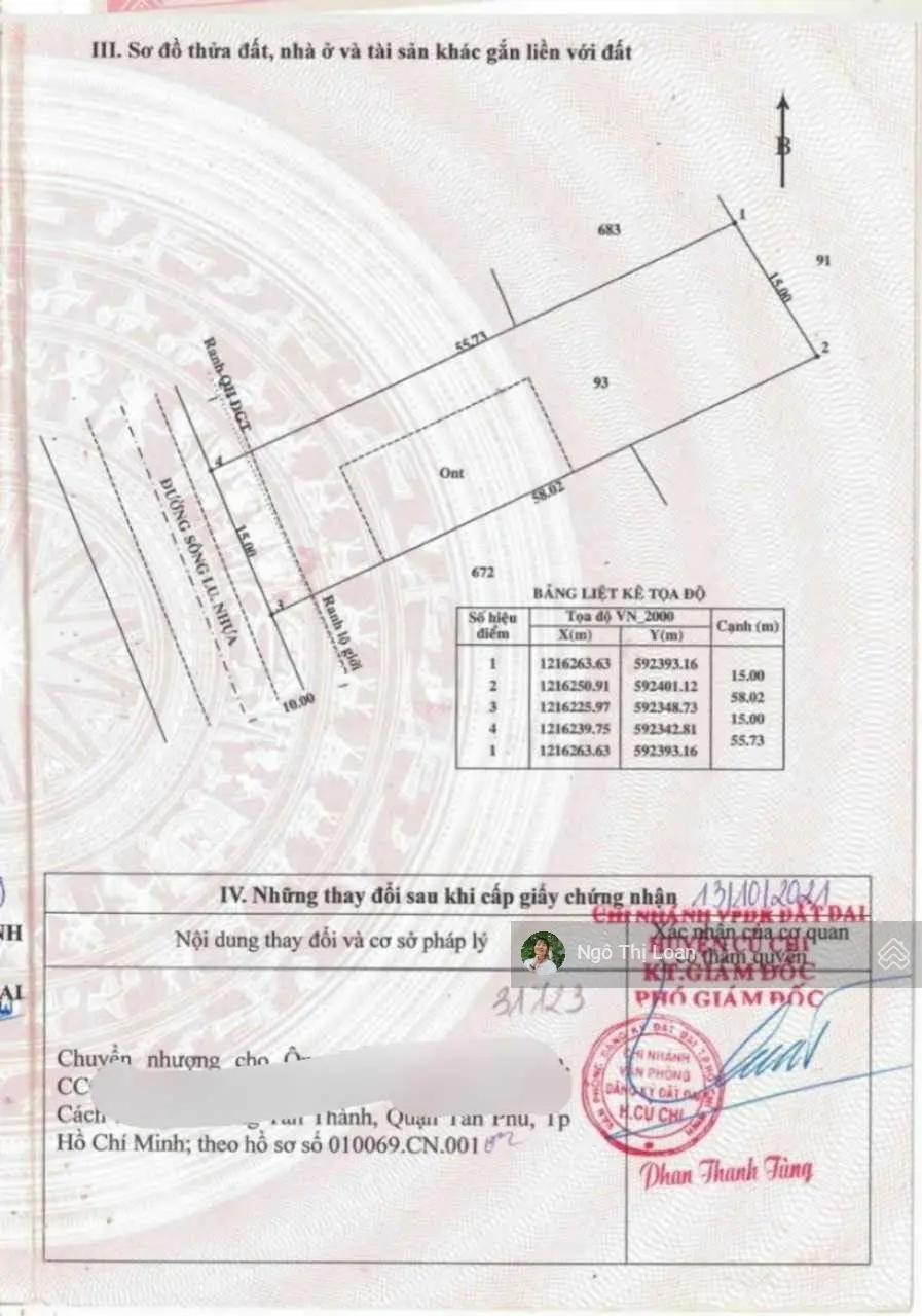 (B365) Nhượng đất mặt tiền đường Sông Lu, xã Trung An, DT 850m2, giá chỉ 11 tỷ