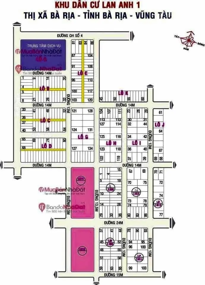 Giảm Giá Sốc Lô Lan Anh 1 Ngay Gần Đường Võ Văn Kiệt -Liền Kề Khu Tái Định Cư Hoà Long .Giá 1.750ty