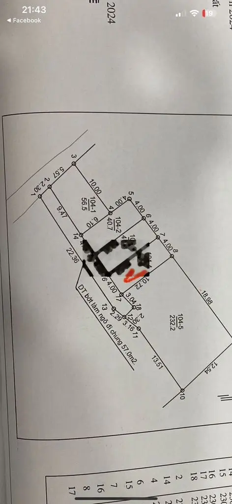 42.4M2 ĐẤT KIM LÂM - KIM BÀI, Ôtô vào tận đất, giá 1.441 triệu