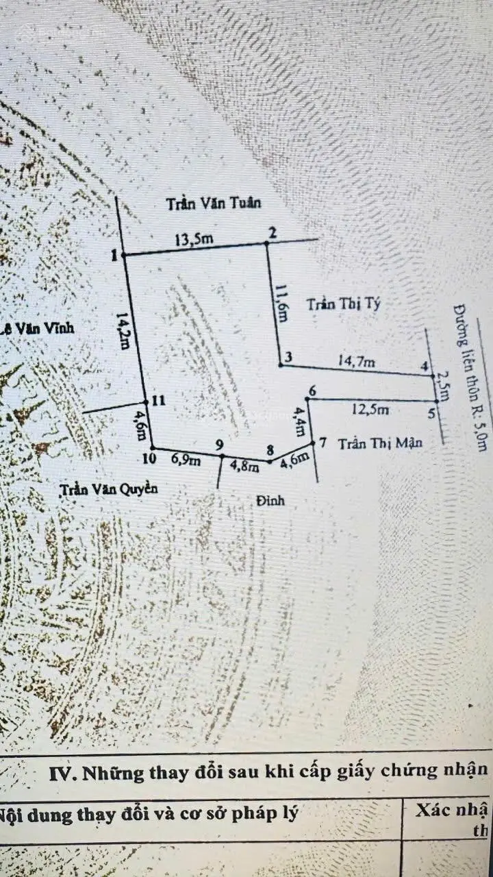 Bán bạt đất thổ cư rộng 320m2 tại thôn 7 thủy triều, thủy nguyên, hải phòng giá 3,2 tỷ