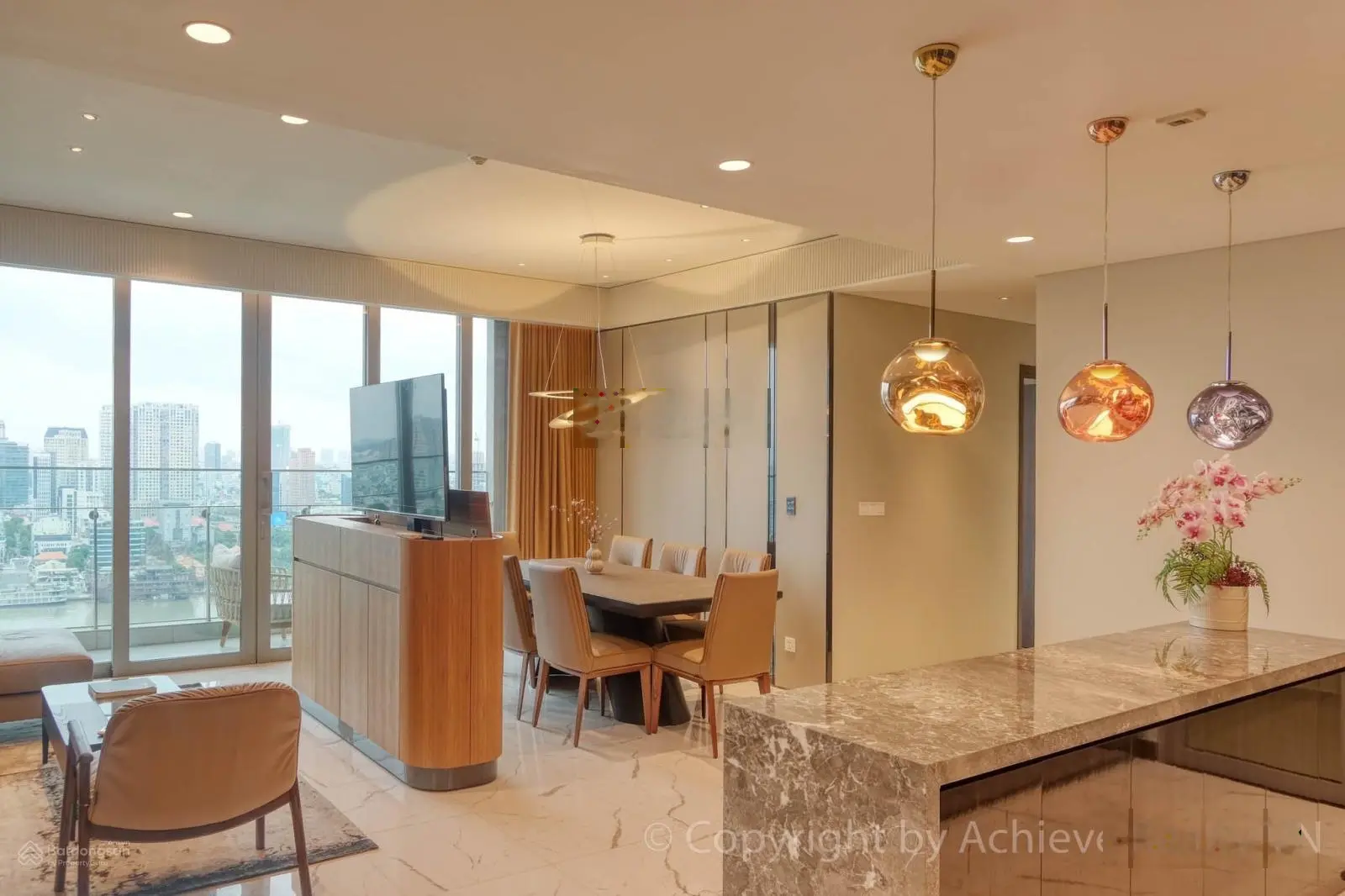 Bán nhanh căn hộ Empire City 3PN 32 tỷ all in, view trực diện sông, Q1 full nội thất cao cấp