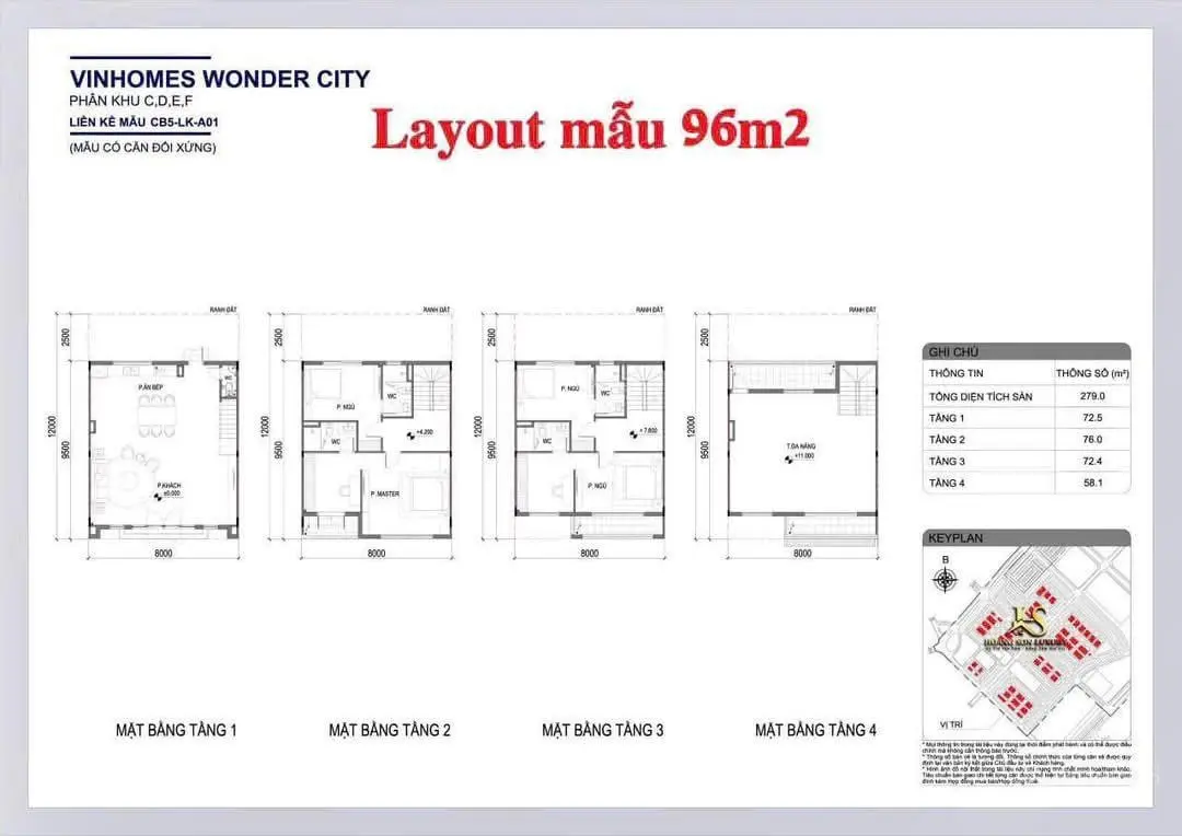 Nhận thông tin bảng căn mở bán đợt 1 Vinhomes Wondercity, Đan Phượng, Hà Nội