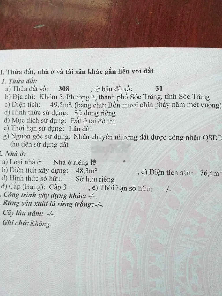 Chính chủ bán nhà trệt lững hẻm 10, hẻm đầu đường Văn Ngọc Chinh