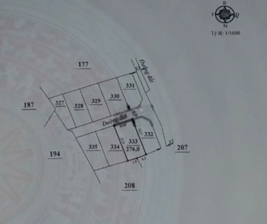 Bán đất nền thị trấn Di Linh, đường nhựa, ngang 12 dài 23m, 200 thổ cư