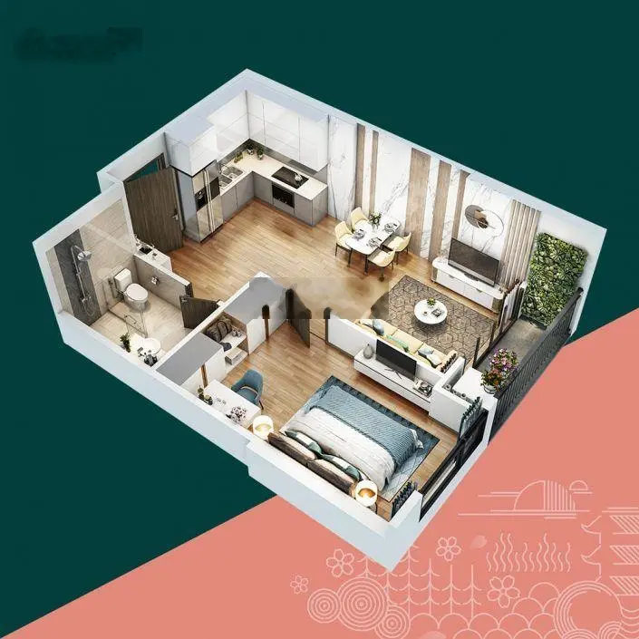 Bán 1PN tòa, GS6 45m2 view nội khu 2,9 tỷ LH 0786 598 ***