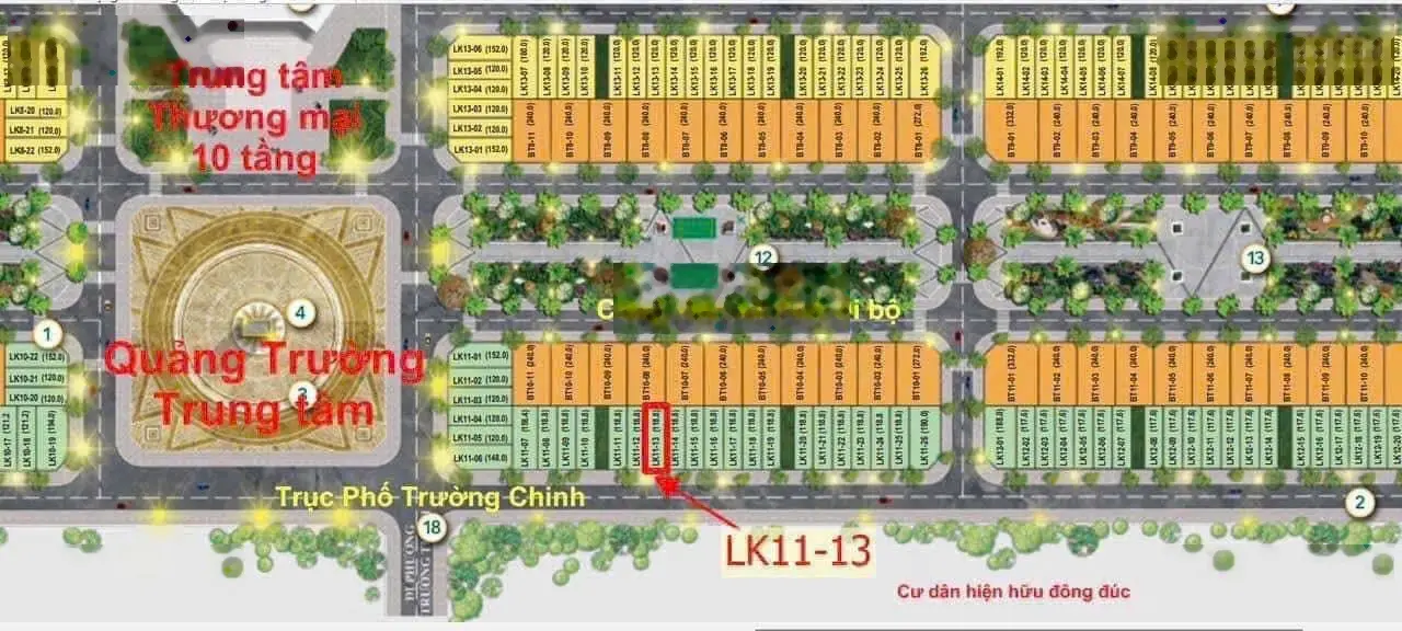 Hàng hiếm tại Âu Cơ Park City, 5,545 tỷ, 118.8m2, DN đẹp như mơ