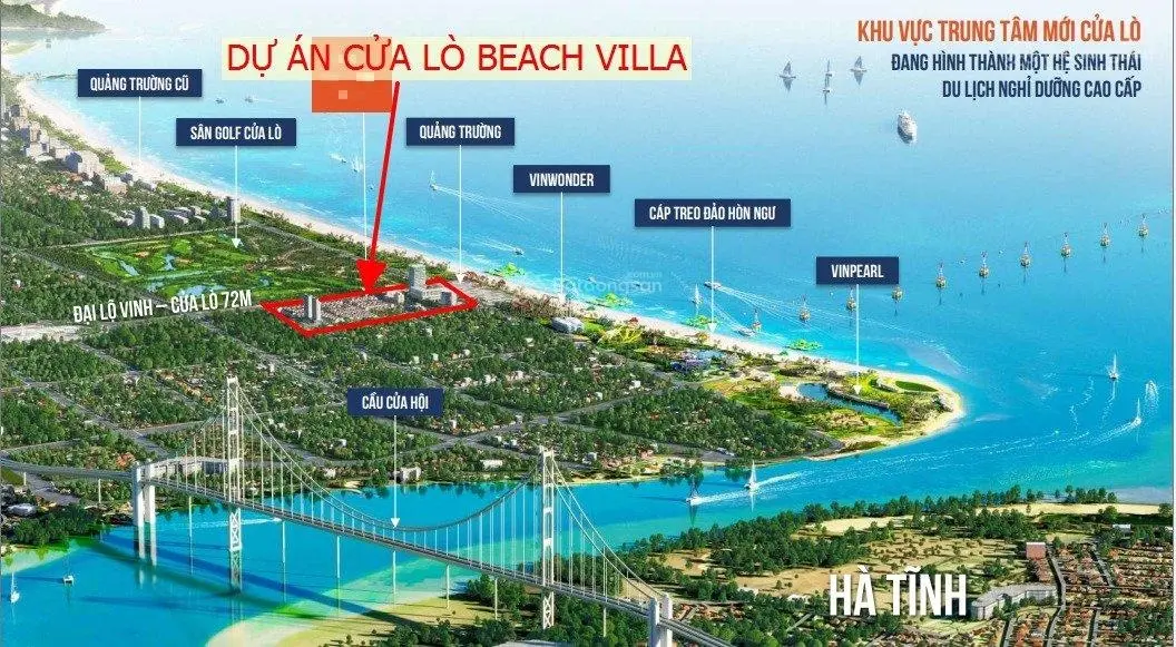 Bán gấp căn Biệt Thự CỬA LÒ BEACH VILLA - Căn góc - Hướng đông nam Đối diện VIN WONDER, VIN PEARL.