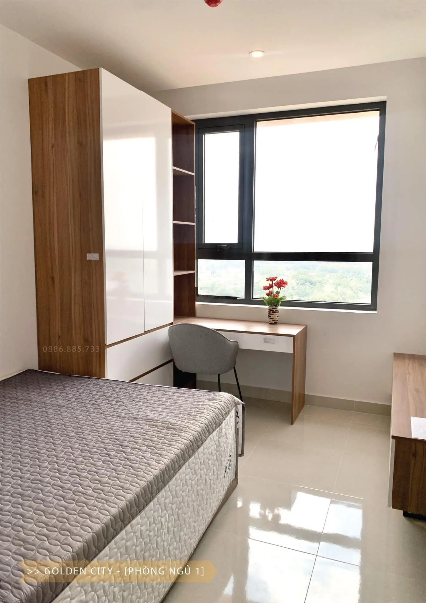 Bán gấp căn hộ 2PN, ban công và phòng giặt phơi riêng, bàn giao hoàn thiện, trả trước chỉ 290tr