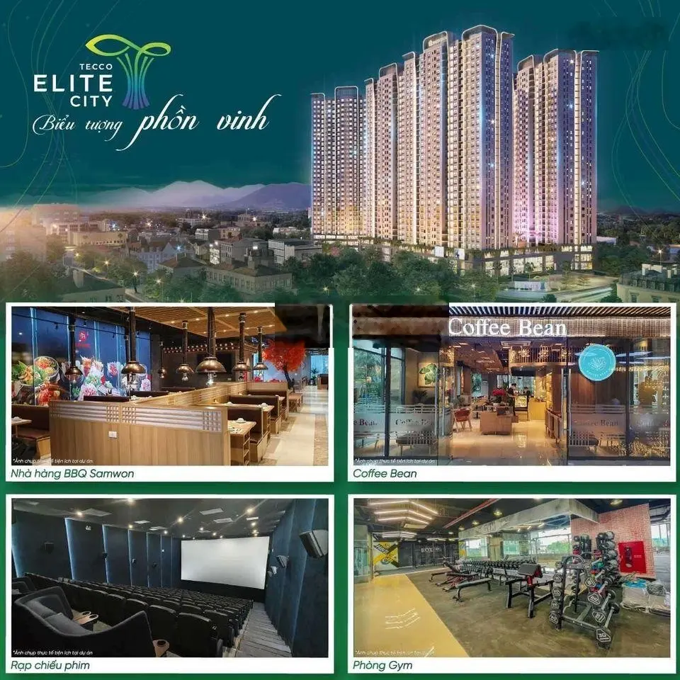 Căn hộ chung cư 3PN DT 82m2 giá 1,6 tỷ VND tại Tecco Elite City, Thái Nguyên