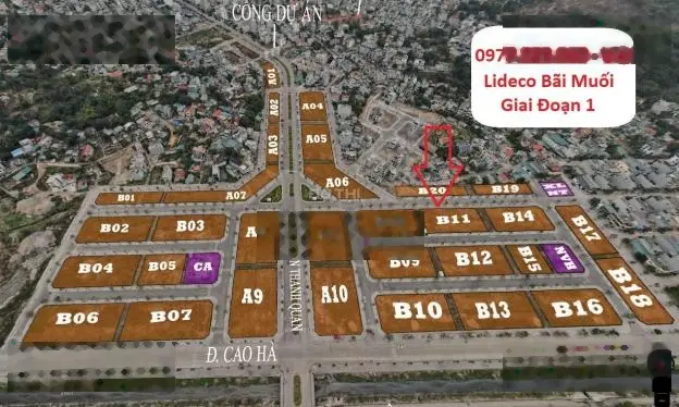 BÁN LÔ B11-11 KĐT LIDECO BÃI MUỐI,P.CAO THẮNG. DT:65M2,MT:5M !!!