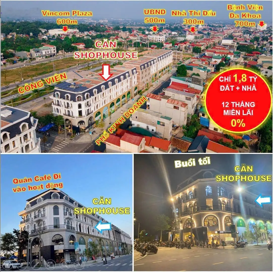 Bán shophouse mặt phố kinh doanh trung tâm thành phố
