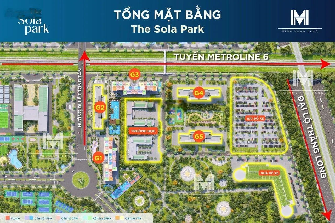 2PN The Sola Park đóng tiền trong 3 năm 1,46 tỷ or 0% lãi gốc 3 năm chỉ 490tr. 0đ phí dịch vụ 2 năm