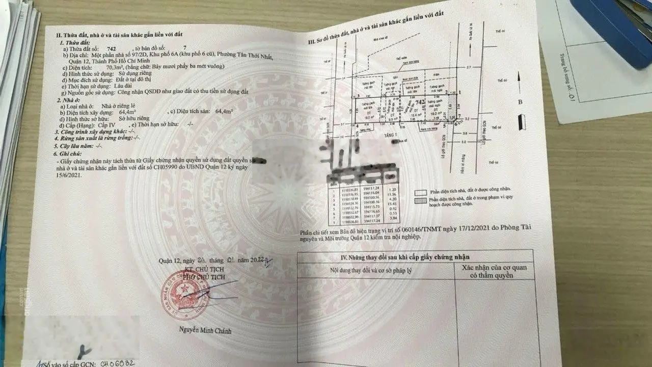 Bán đất 1/ Tân Thới Nhất 4, DT: 4,2x18m