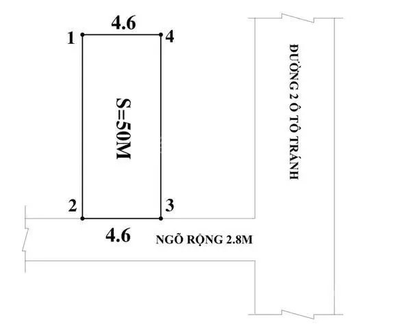 Giá chưa đến 3 tỷ (đường oto) DT: 50m2 tại Tiền Yên, Hoài Đức đường ô tô đỗ cửa