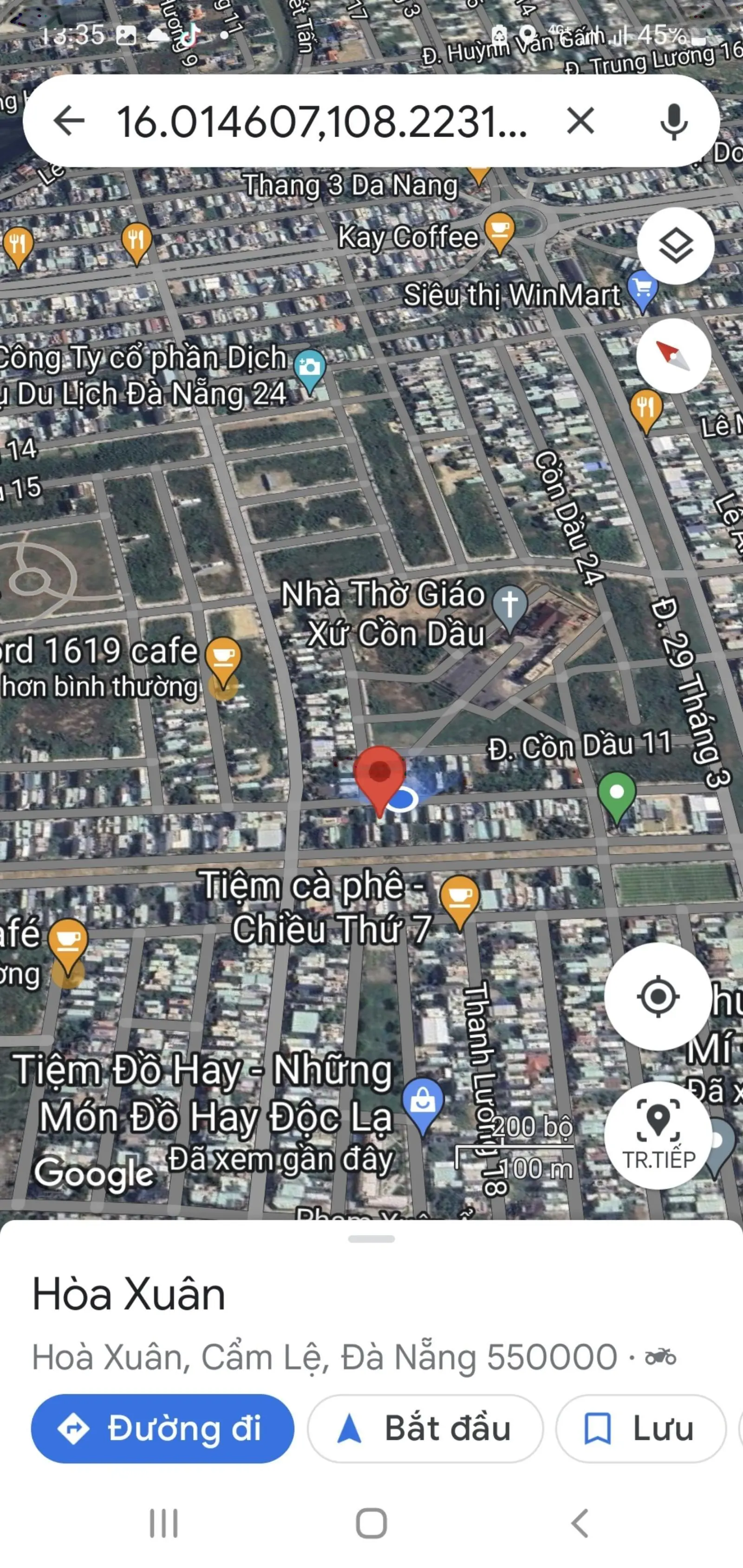 Bán đất đường vũ xuân thiều ( đông nam ,100 m2 )- hoà xuân ,cẩm lệ .