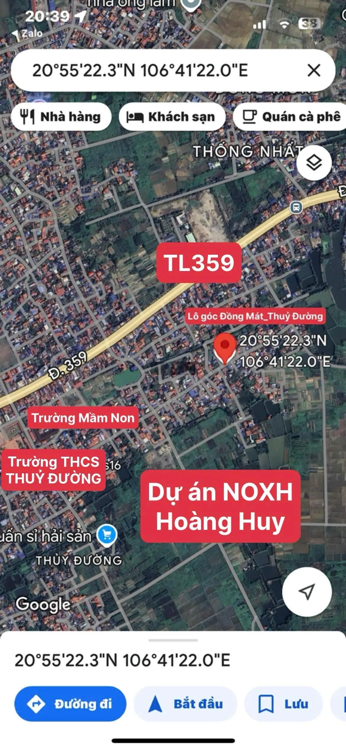 Bán đất xã Thuỷ Đường, Thuỷ Nguyên, Hải Phòng.