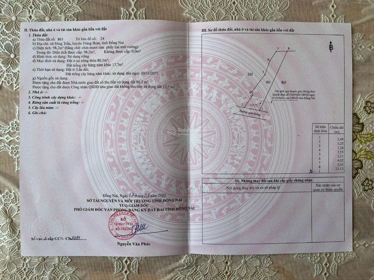 Đất nền sông trầu 650tr/nền lh 0933 738 ***