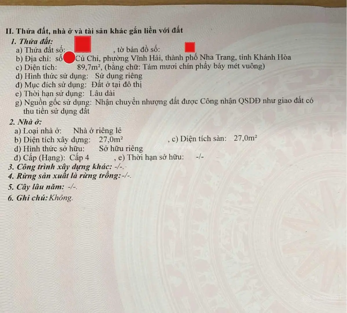 Bán đất Đường Củ Chi, Vĩnh Hải, Nha Trang. Liên hệ: Mr. Lâm 0935 919 ***