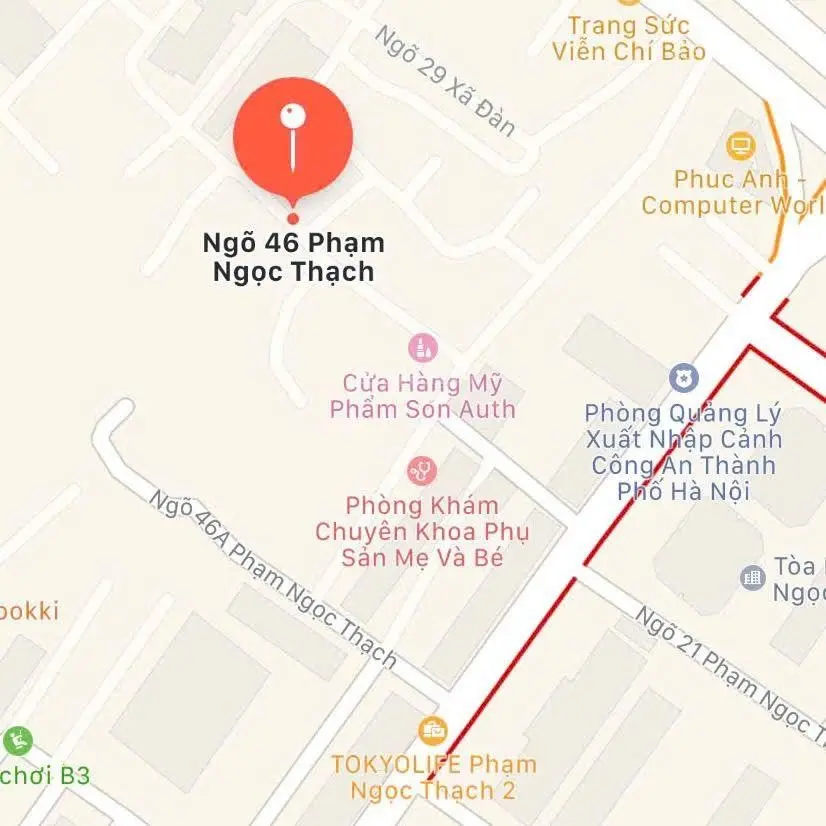 6.1 tỷ, DT sổ 30m2, 5 tầng, 3 Ngủ Khép kín, NGÕ 46 PHẠM NGỌC THACH, ĐỐNG ĐA