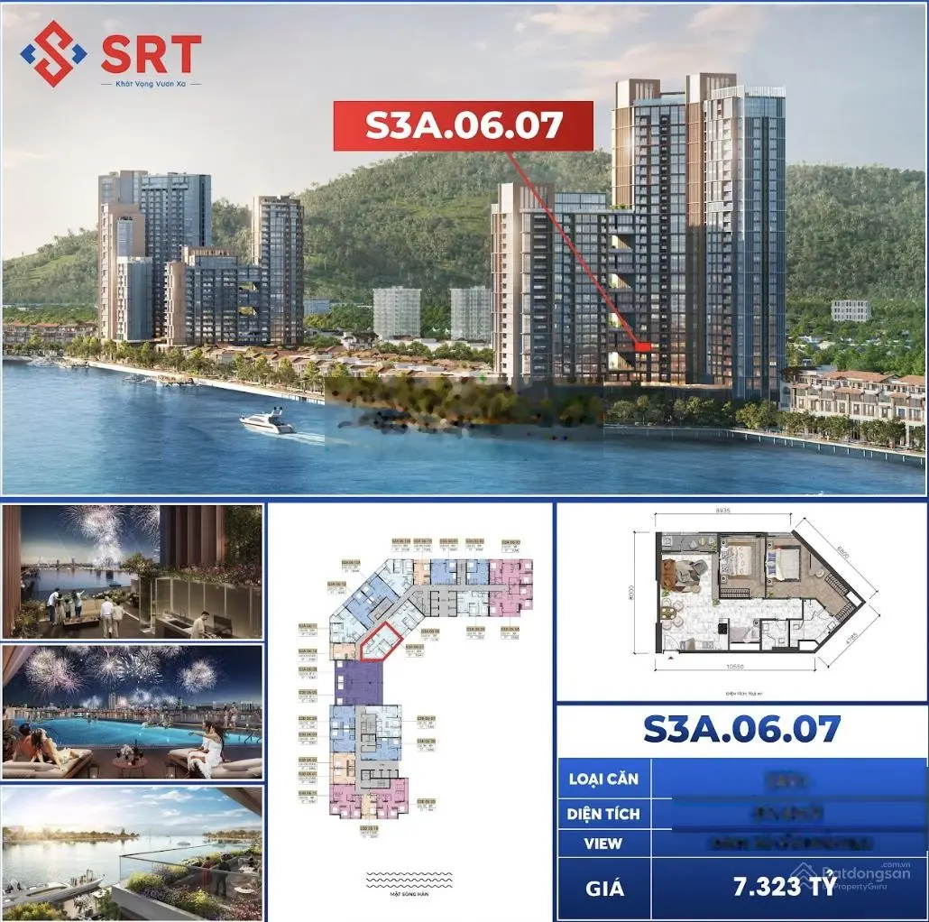 Chỉ với 7 tỷ - sở hữu ngay căn hộ cao cấp 2 phòng ngủ view trực diện sông Hàn - sổ đỏ lâu dài
