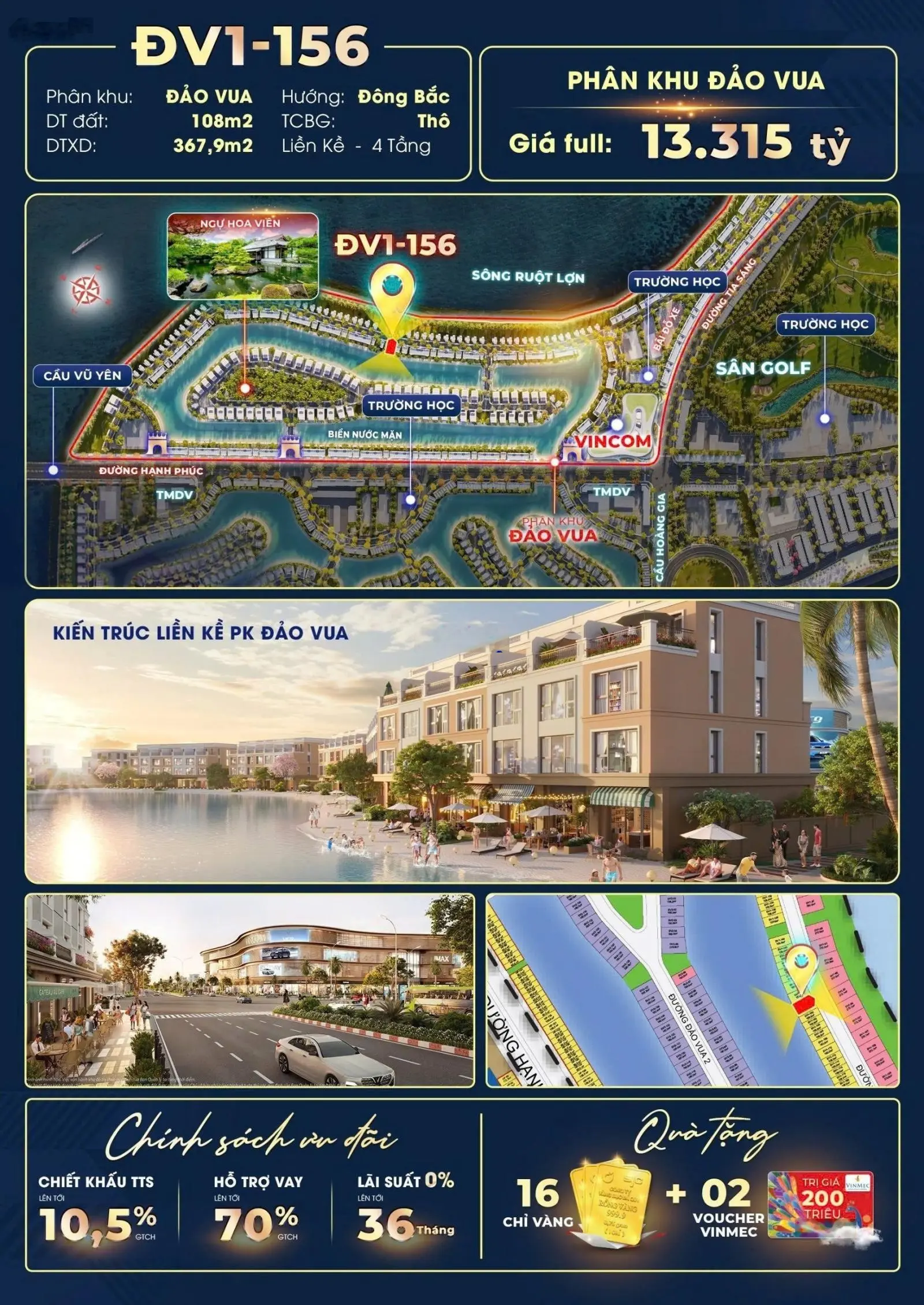 Liền kề Đảo Vua - VH Vũ Yên chỉ với 3.69 tỷ, thanh toán sớm chiết khấu tới 24% | 0902 026 ***