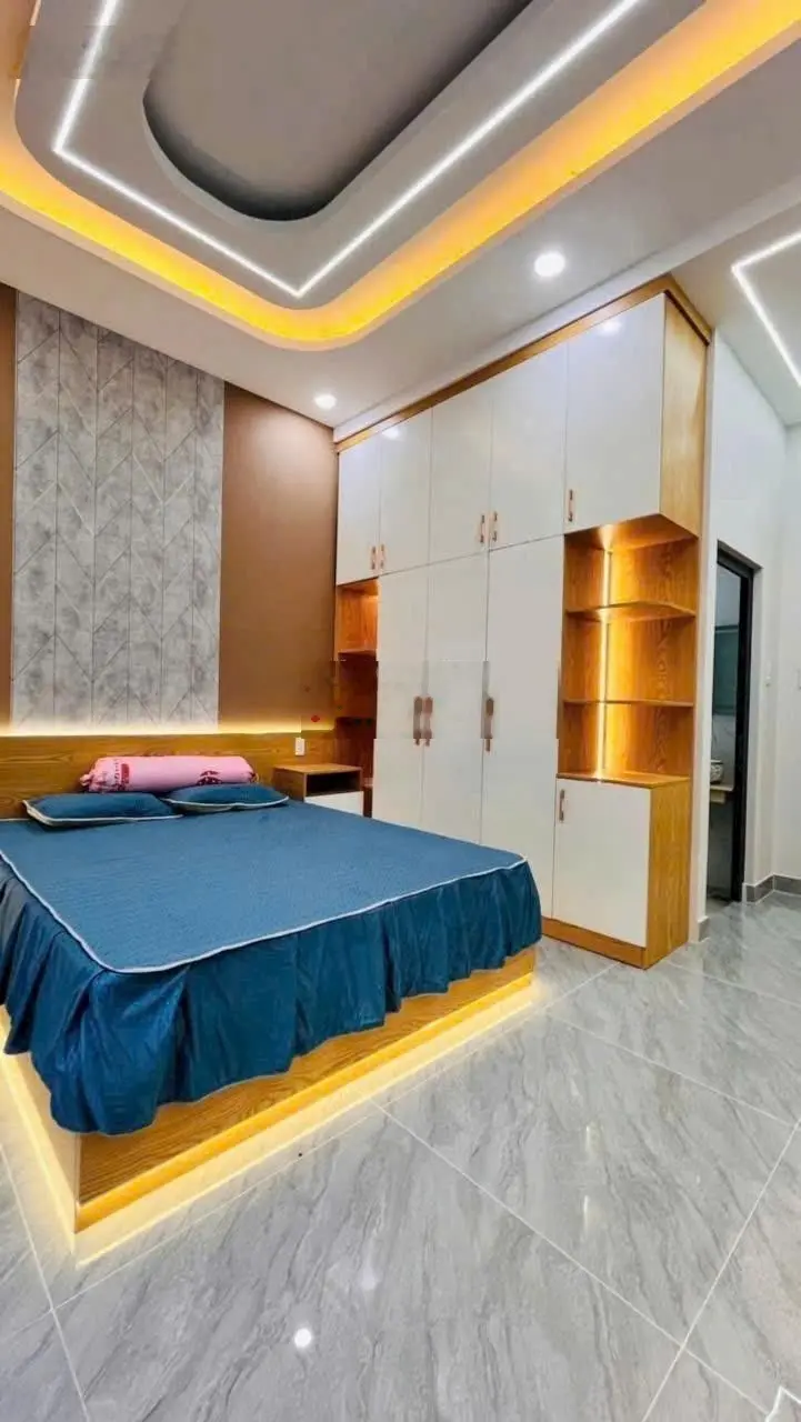 Nhà phố hiện đại 4m x 15m. 1 lửng 3 lầu Full nội thất. Hẻm nhựa 7m Đường Lâm Thị Hố