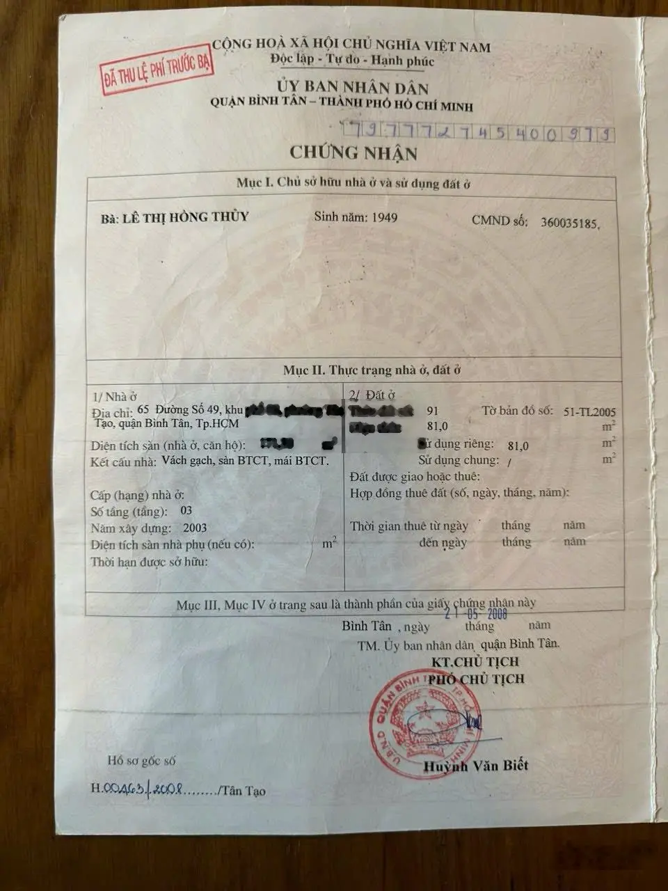Chính chủ bán nhà mt đường 49, 4PN + 4Wc, giá rẻ chỉ 10,5 tỷ VND