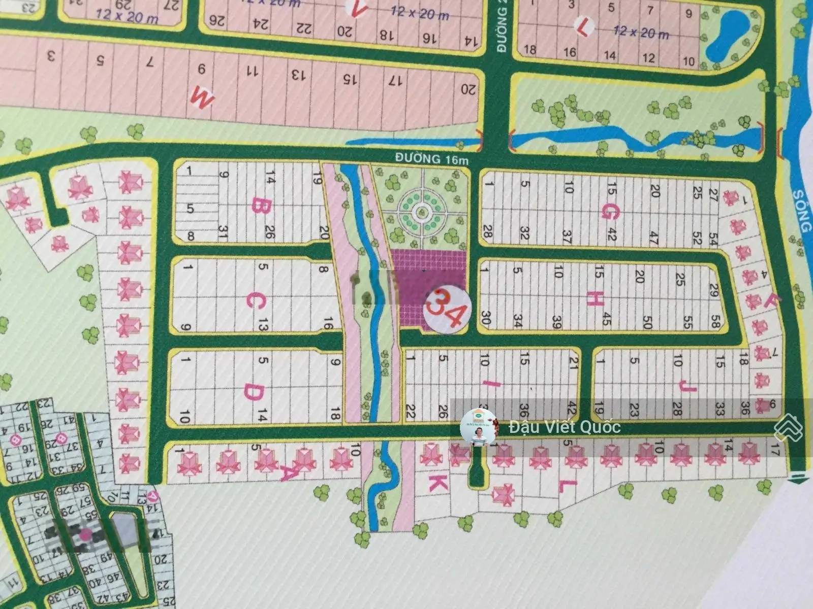 Bán nhanh lô biệt thự view sông DT 10x20m dự án KDC Đông Dương đường Bưng Ông Thoàn Q9. Giá 30tr/m2