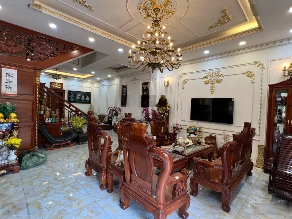 Gò vấp, biệt thự mặt tien đường, p10 - 226m2(12*60m) - 3 tầng - full nội thất - giá bán 60 tỷ, khu