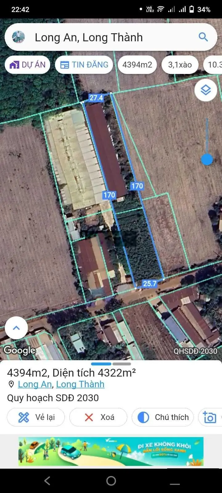 Cần bán 2lô MT đường nhựa giải phóng (khai thác đá) QH 32m, Thổ cư + SKC+CLN, Giá đầu tư rẻ nhất KV