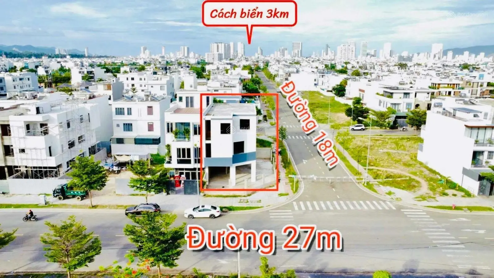 KĐT Mỹ Gia Gói 2- Bán căn góc tặng nhà thô 3 tầng đường 27m đối diện trường học và bệnh viện