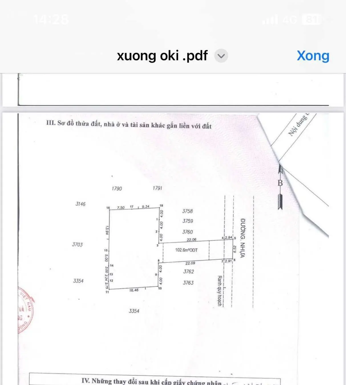 Chủ bán gấp lô đất 613m2 cách mặt tiền Thống Nhất - TP Dĩ An chỉ 500m