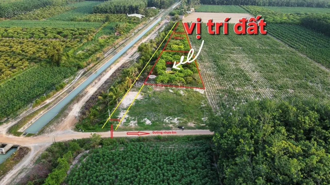 Đất lập vườn có thổ cư Gò Dầu Tây Ninh 30tr 1m ngang