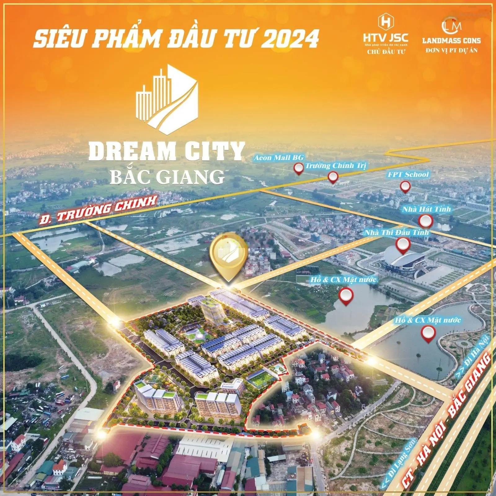 Dream City - khu đô thị phía Nam BG - dự án đất nền đầu tư siêu đẹp Bắc Giang 2024 chuẩn bị ra mắt