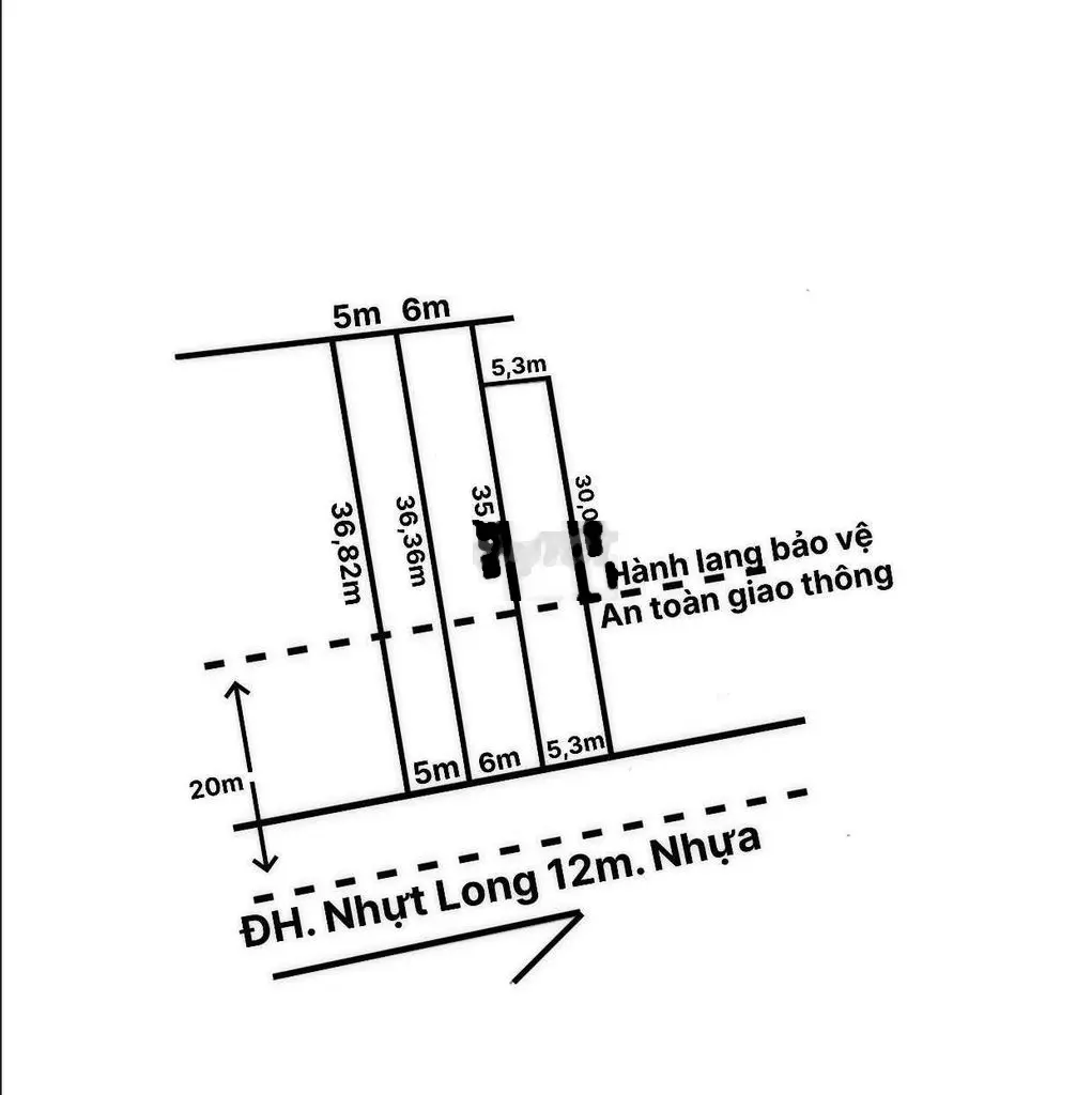 Bán đất mặt tiền đường nhựt long h. Tân trụ