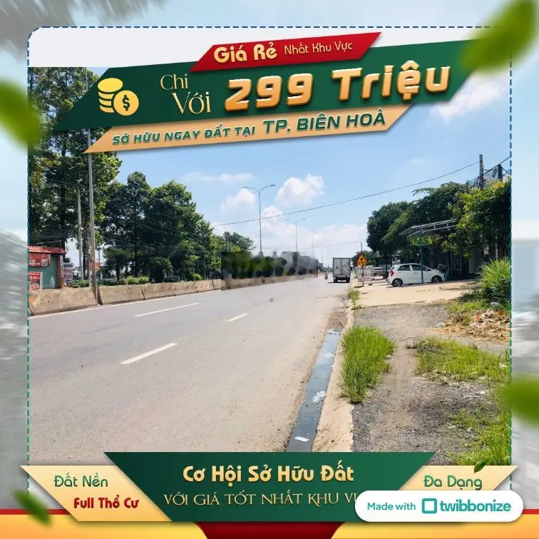 Đất nền sổ riêng thổ cư rẻ nhất TP Biên Hòa