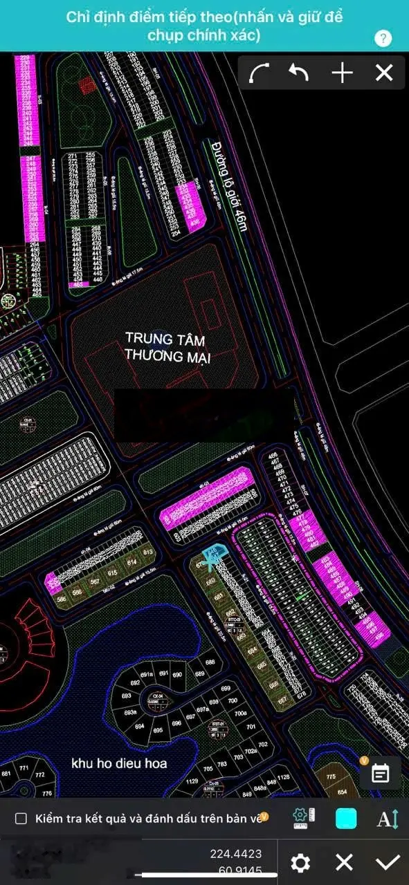 Bán lô góc hai mặt tiền cạnh Big C - Go lô hai đường 61m; Diện tích: 7.23x20m = 124.4 m2