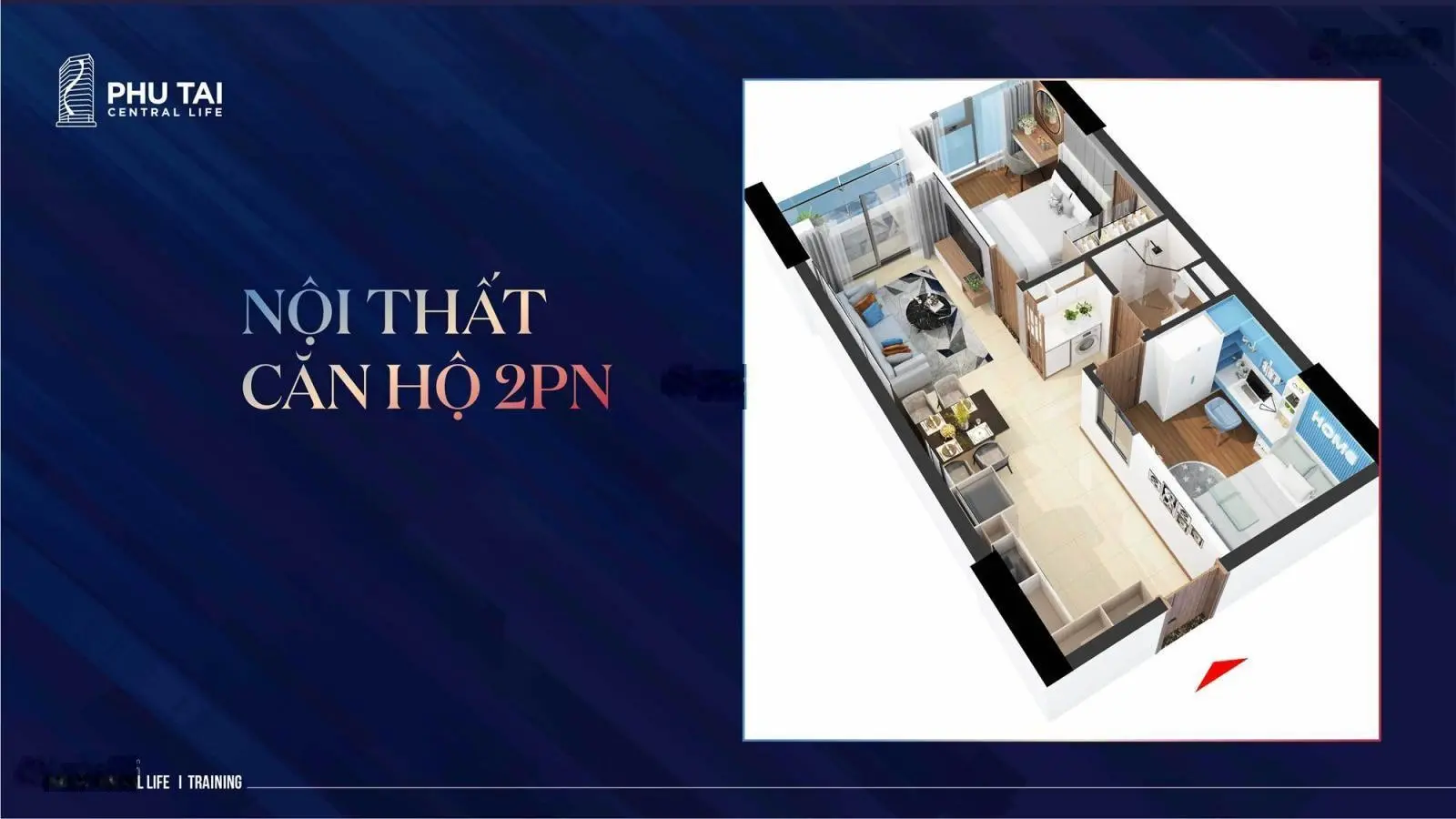 Căn hộ đẹp view biển, nhiều tiện ích tại Phú Tài 2 central life, 1,12 tỷ VND, 35m2