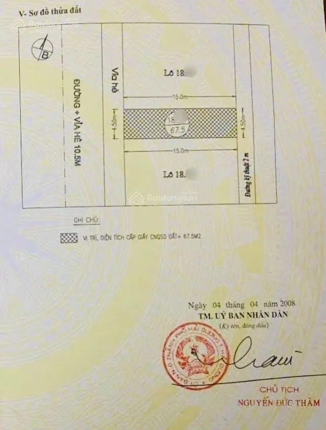 Bán lô đất hướng Tây khu Vạn Lộc, Tứ Minh, Hải Dương. Diện tích 67,5m2, giá 2,45 tỷ