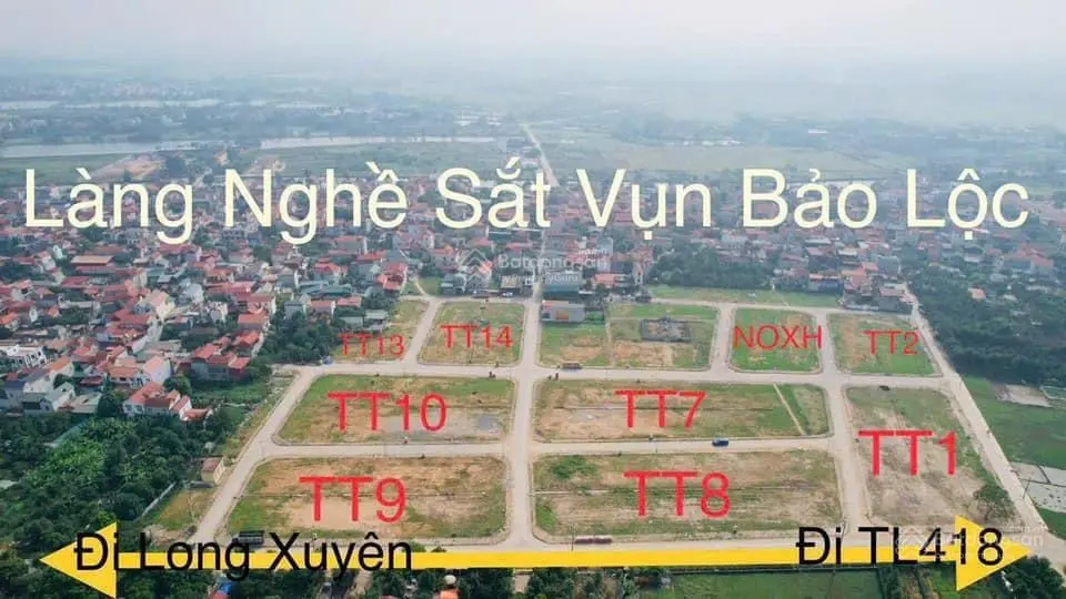 Em ra hàng khu Đồng Tre Lỗ Gió thôn Bảo Lộc xã Võng Xuyên, Phúc Thọ. 138,2m2 đường 15m, vỉa hè 3m