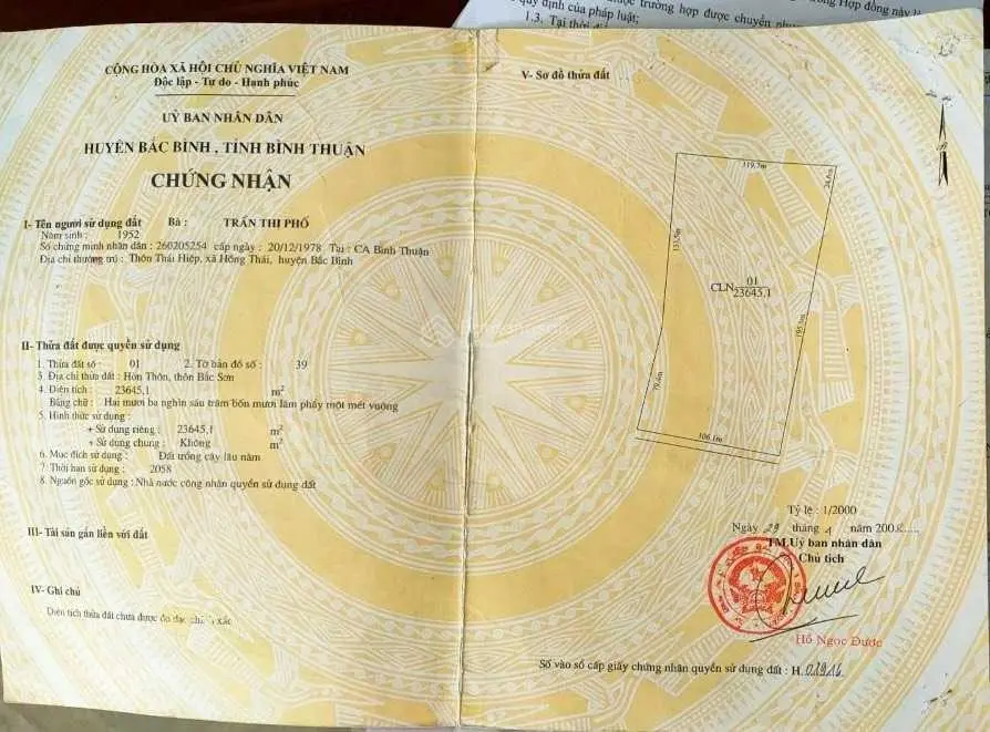 Chủ quá kẹt tiền, bán lỗ 2,3ha đất vườn, sổ đỏ riêng, ngay kênh nước, oto tới đất, 75.000 đồng/m2